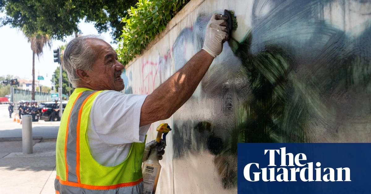 LA cleans up and protests some more after weekend of defiance against Trump