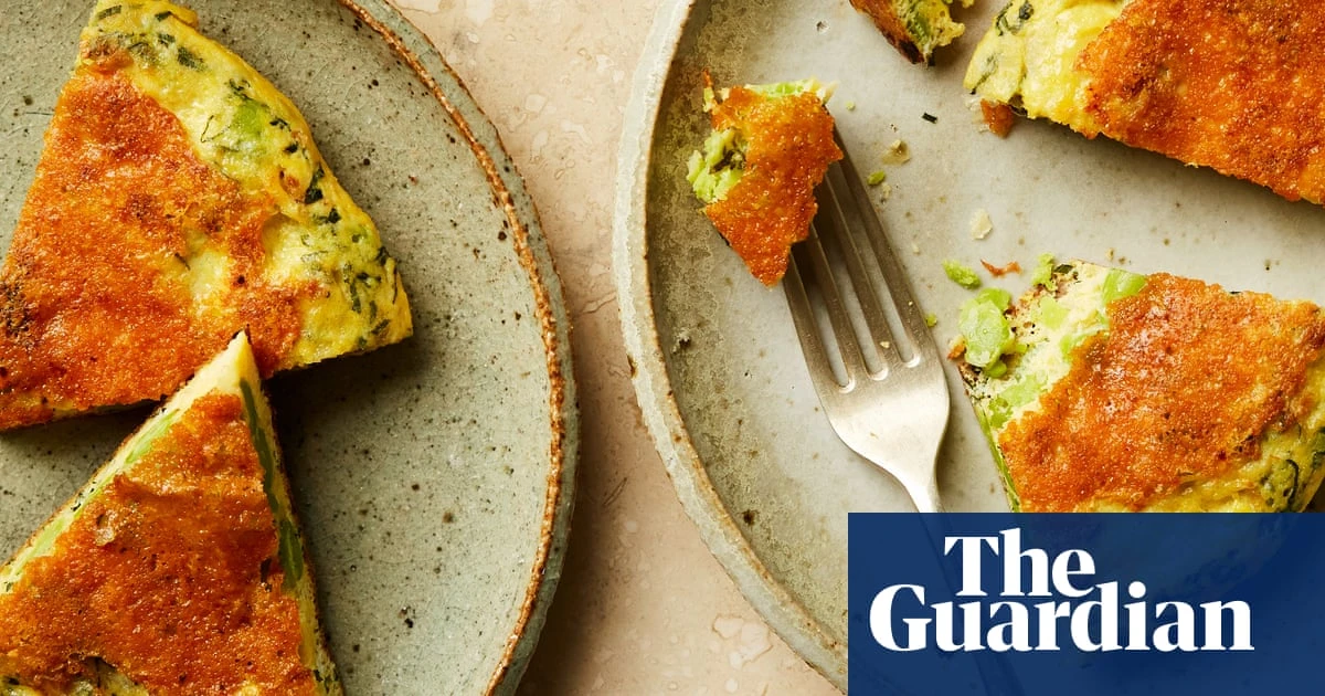 José Pizarro’s recipe for broad bean and mint tortilla with a manchego crust