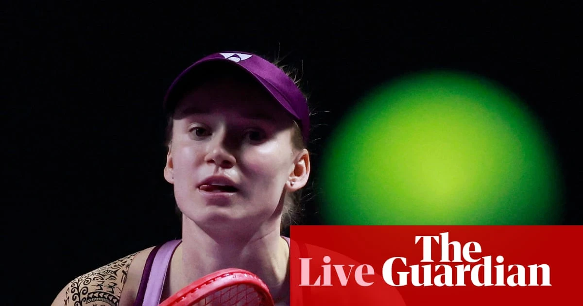 WTA Finals tennis: Jessica Pegula v Elena Rybakina in semi-finals – live