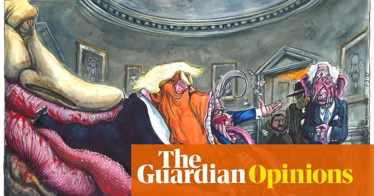 Martin Rowson on Trump, Starmer, and uncomfortable new realities – cartoon