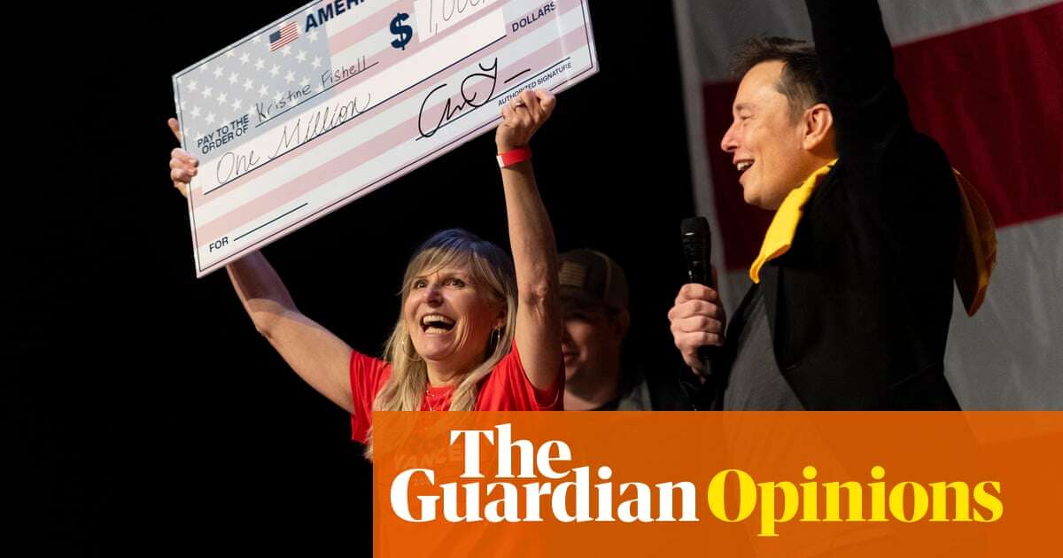 Is it wrong for Elon Musk to offer voters $1m a day to get Trump elected? That’s a tough one | Marina Hyde