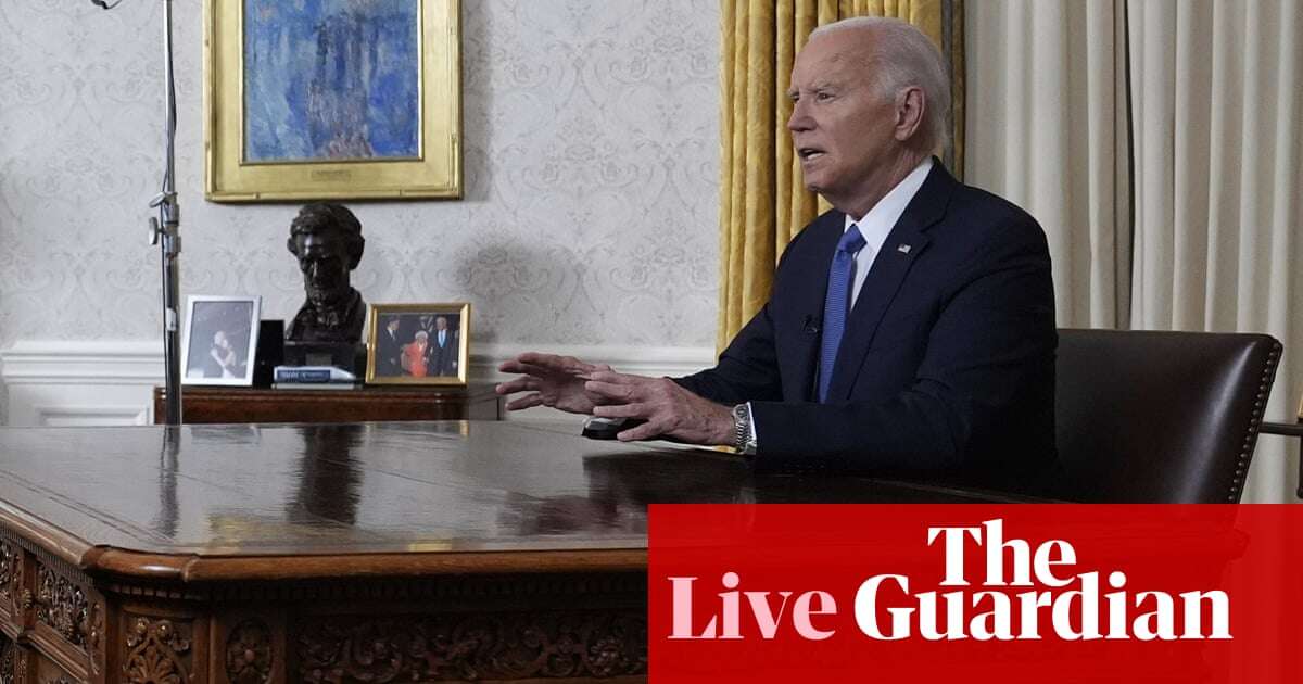 Democrats praise Biden after president explains historic decision to step aside – US politics live