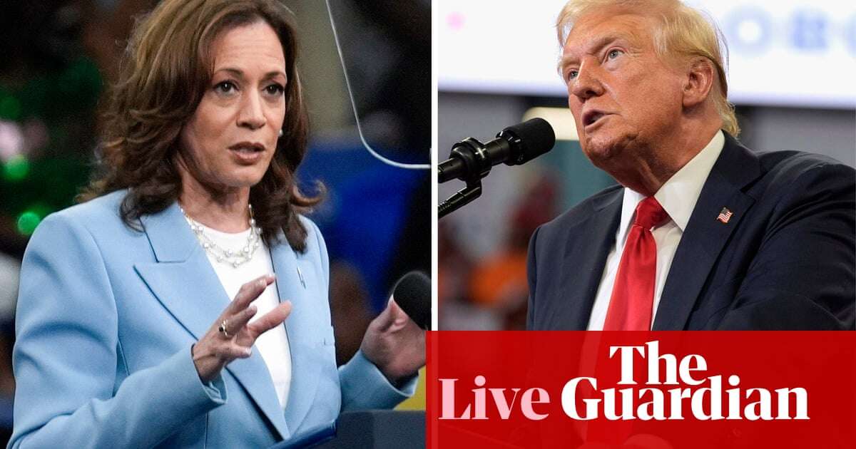 Trump campaign attacks Harris over lack of interviews as vice-president rolls out housing plan – US elections live news