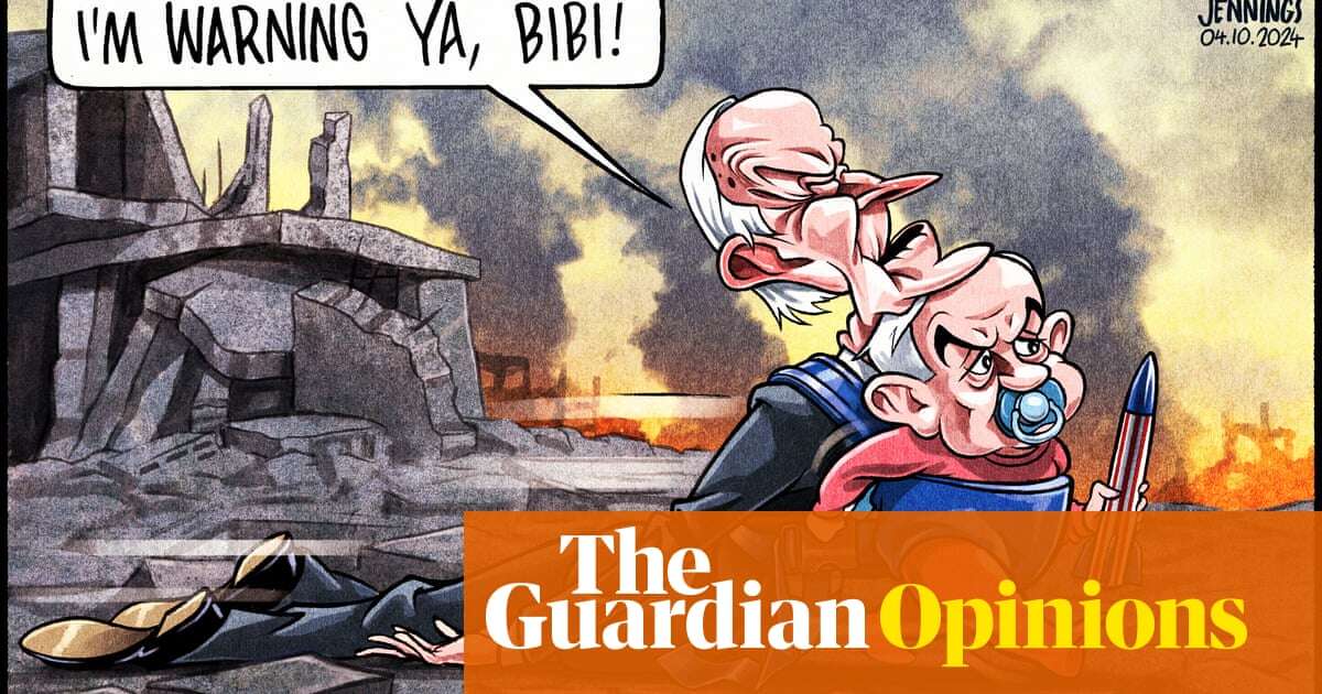 Ben Jennings on Joe Biden being dragged into war by Benjamin Netanyahu – cartoon