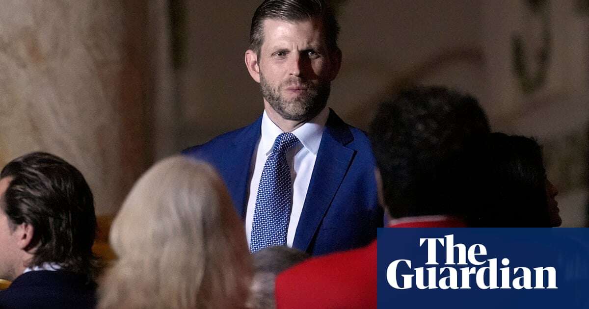 Eric Trump says $454m fine imposed on his father ‘doesn’t exist in this country’