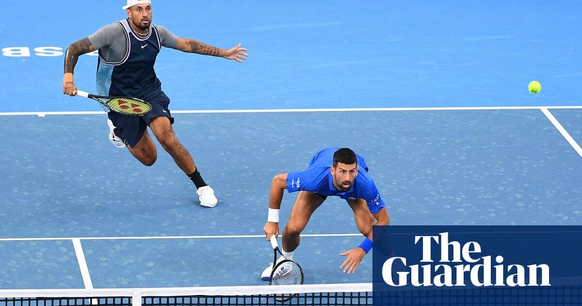 Kyrgios shrugs off lingering wrist pain in tight doubles loss with Djokovic