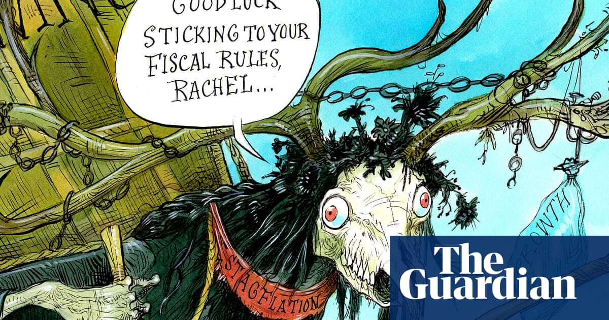 Chris Riddell on stagflation rearing its ugly head before Rachel Reeves’ spring statement – cartoon