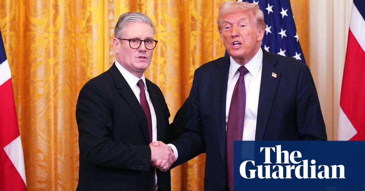 ‘Tea with a side of flattery’: what US papers say about Starmer’s meeting with Trump