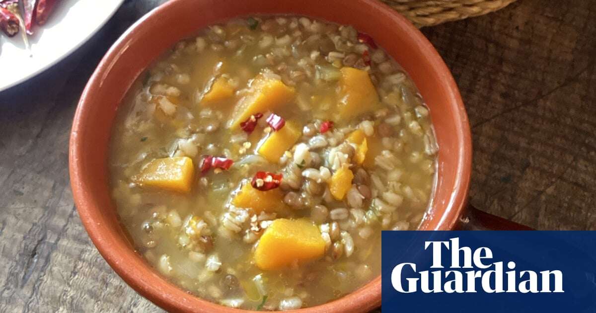 Rachel Roddy’s recipe for pumpkin, lentil and barley soup | A kitchen in Rome