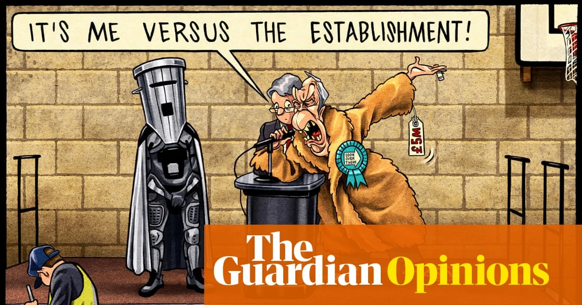 Ben Jennings on Nigel Farage taking on the establishment – cartoon