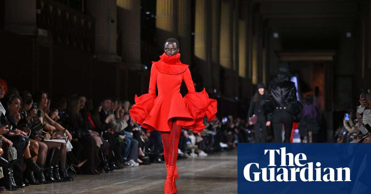 Flounced dresses and laced boots fill McQueen’s Dickens-coded Paris show