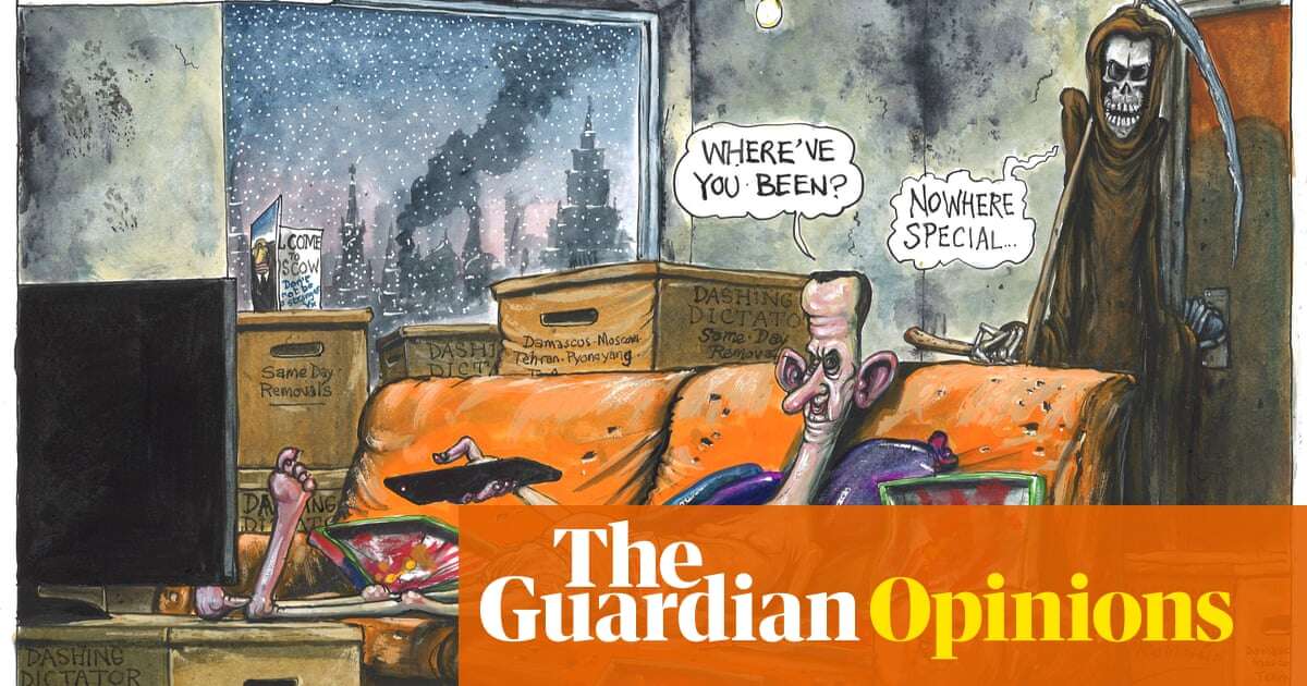 Martin Rowson on Bashar al-Assad’s new life in Moscow – cartoon