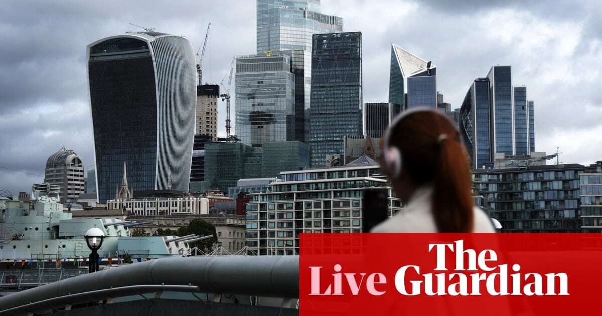 UK GDP report to show if economy returned to growth in August – business live