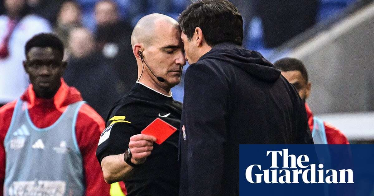 Lyon’s Paulo Fonseca faces long ban for ‘intimidating’ referee after red card