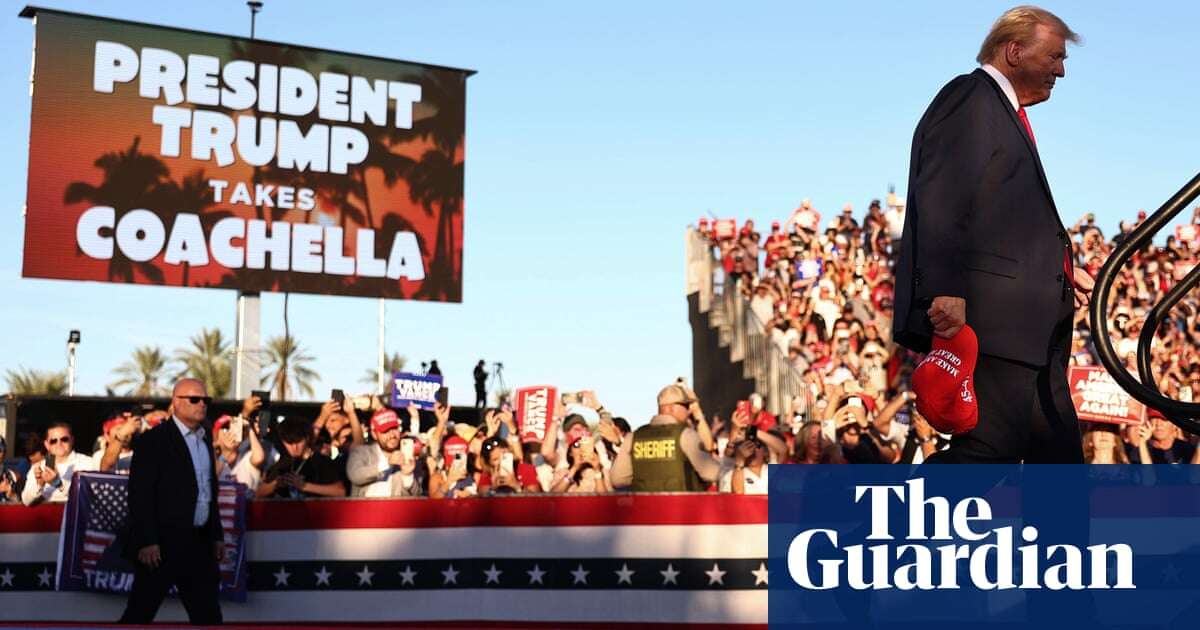 US election briefing: Trump visits Coachella while Harris packs diapers in North Carolina