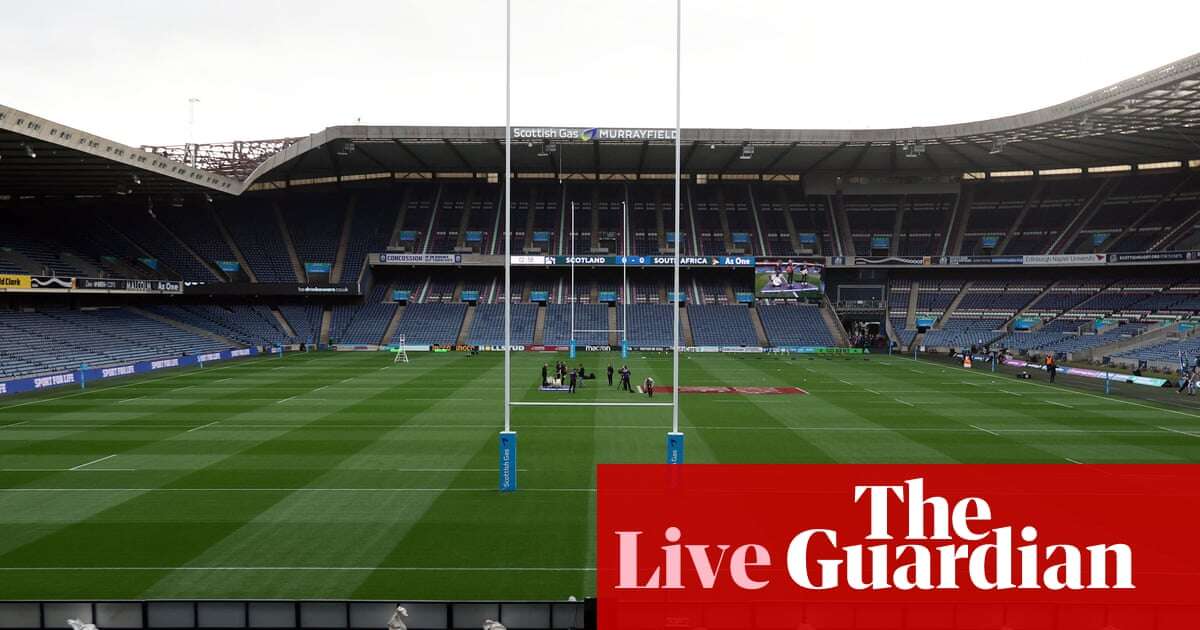 Scotland v South Africa: Autumn Nations Series rugby union – live