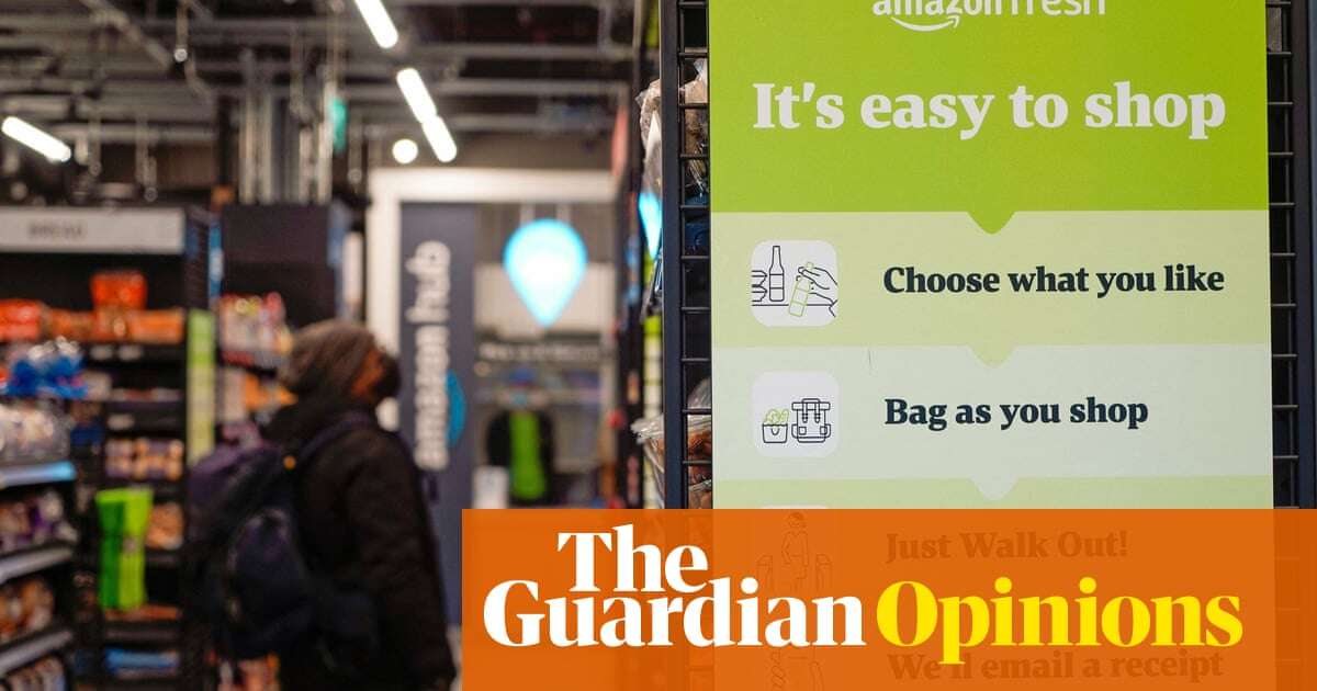 So, Amazon’s ‘AI-powered’ cashier-free shops use a lot of … humans. Here’s why that shouldn’t surprise you | James Bridle