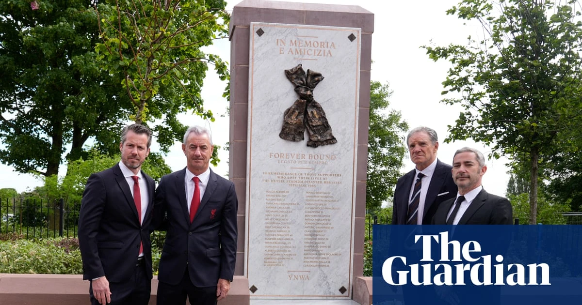 Liverpool unveil new memorial to Heysel Stadium tragedy on 41st anniversary