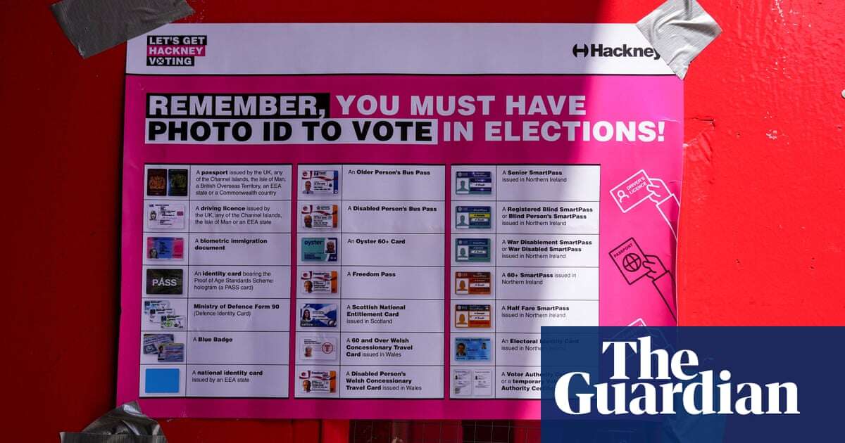 Voter ID rule may have stopped 400,000 taking part in UK election, poll suggests