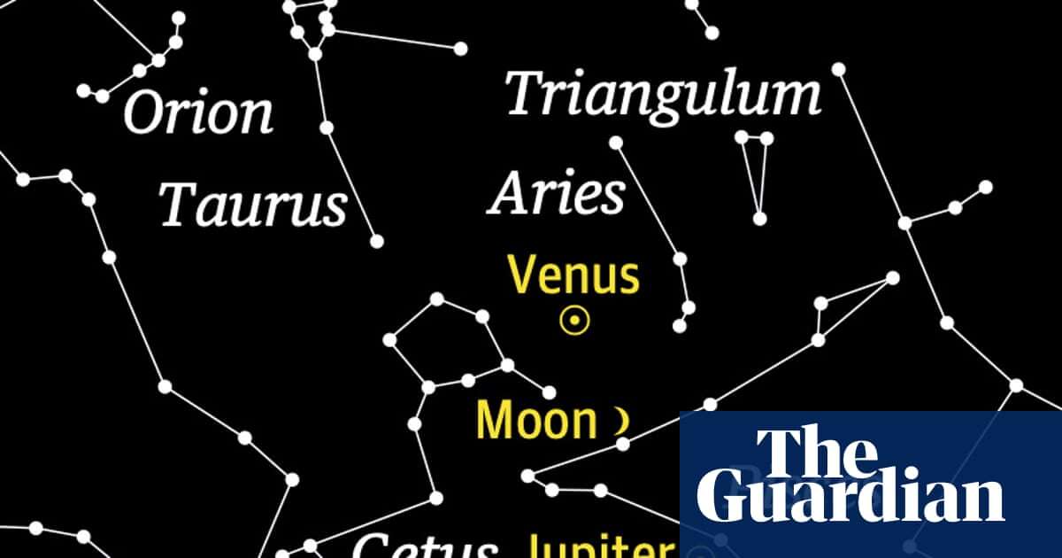 Space Starwatch: a tiny sliver of moon between Venus and Jupiter