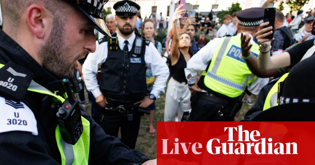 Anyone showing support for Palestine Action ‘will feel full force of the law’, justice minister says – UK politics live