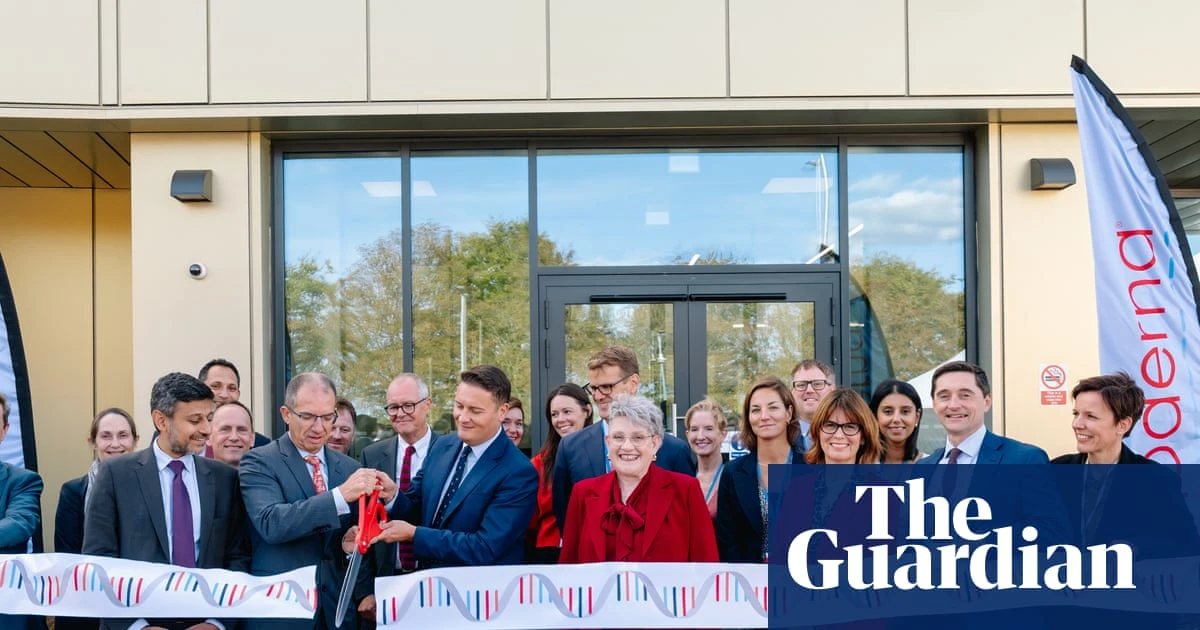 Moderna boss defends UK in drug-pricing row as he opens £150m Oxfordshire facility