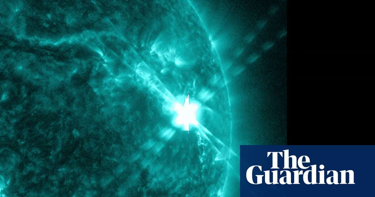 Nasa releases images of ‘amazing’ solar flare that caused radio interference on Earth