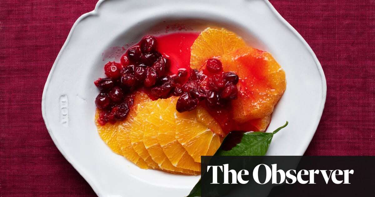 Nigel Slater’s recipe for oranges with cranberry compote