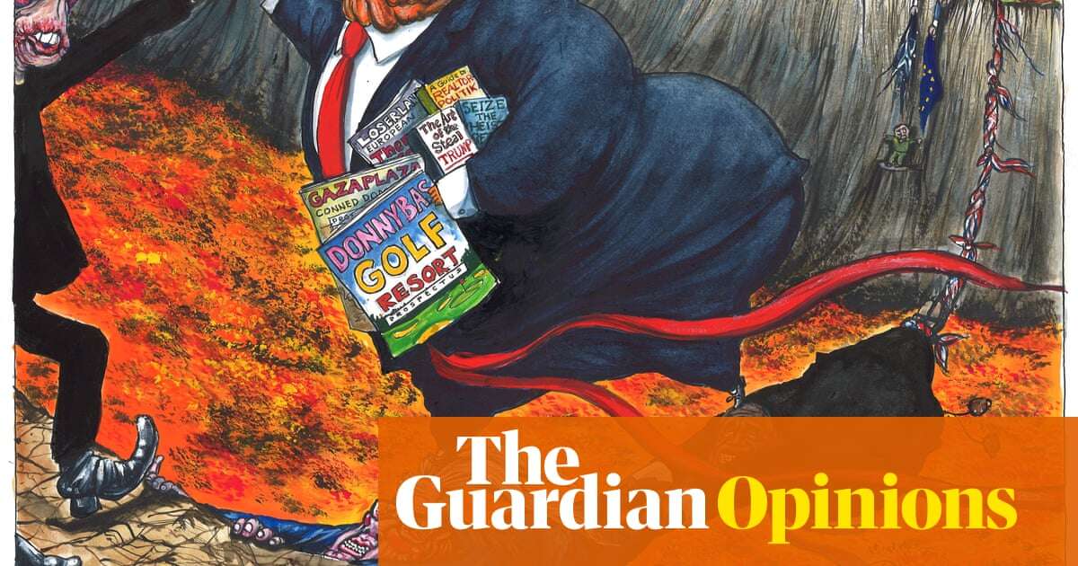 Martin Rowson on Britain desperately clinging to the US while Trump abandons Ukraine – cartoon