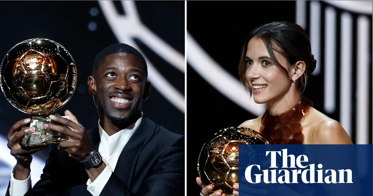 Ousmane Dembélé and Aitana ­Bonmatí land Ballon d’Or awards as England duo honoured