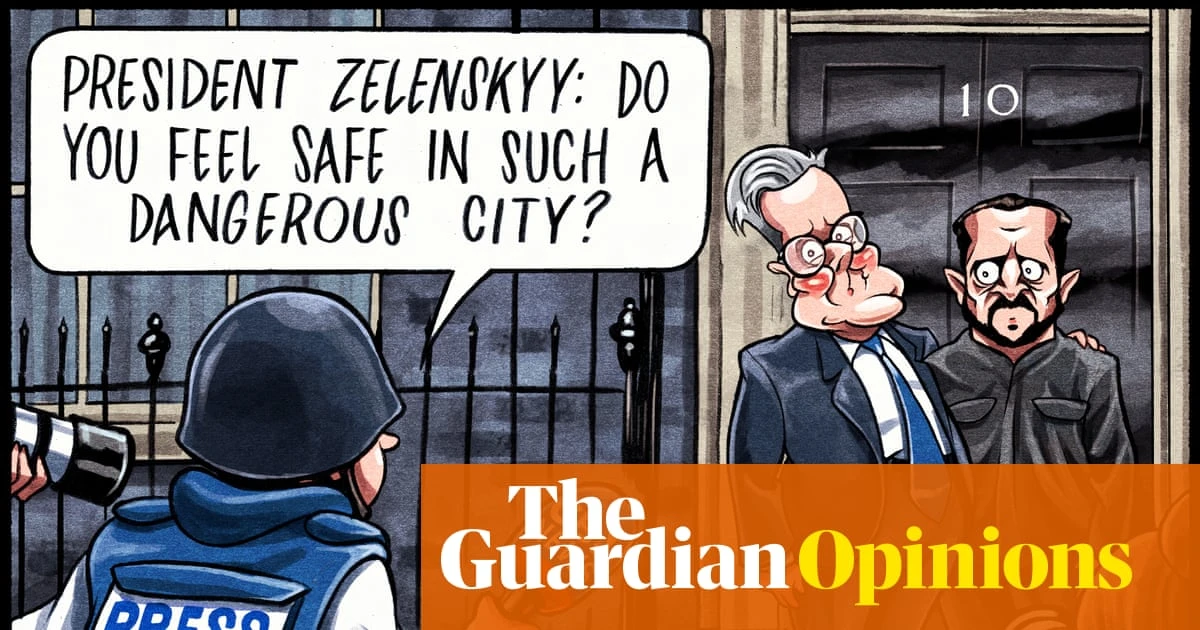 Ben Jennings on Volodymyr Zelenskyy’s visit to London – cartoon