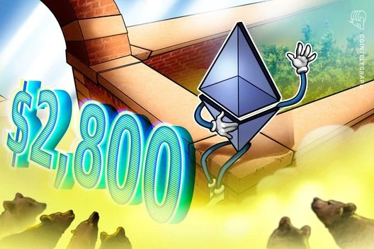  ETH price tops $2.8K as options traders open bearish positions: Are bears wrong? 