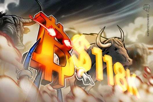  Bitcoin to test all-time high ‘quickly’ if bulls reclaim $118K: Trader 