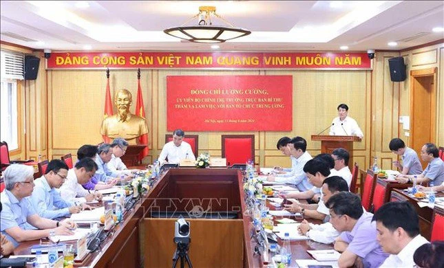 Thường trực Ban Bí thư Lương Cường làm việc với Ban Tổ chức Trung ương