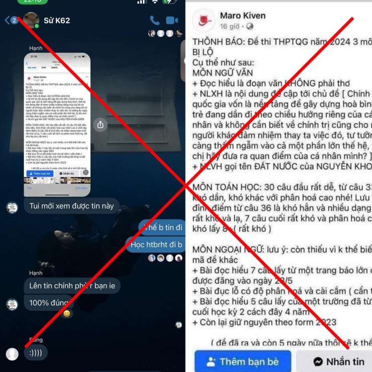 Bộ Công an xác minh đối tượng đăng tin sai sự thật lộ đề thi tốt nghiệp THPT 2024