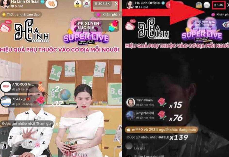 Võ Hà Linh gặp sự cố khi livestream, hút 300 nghìn người xem cùng lúc