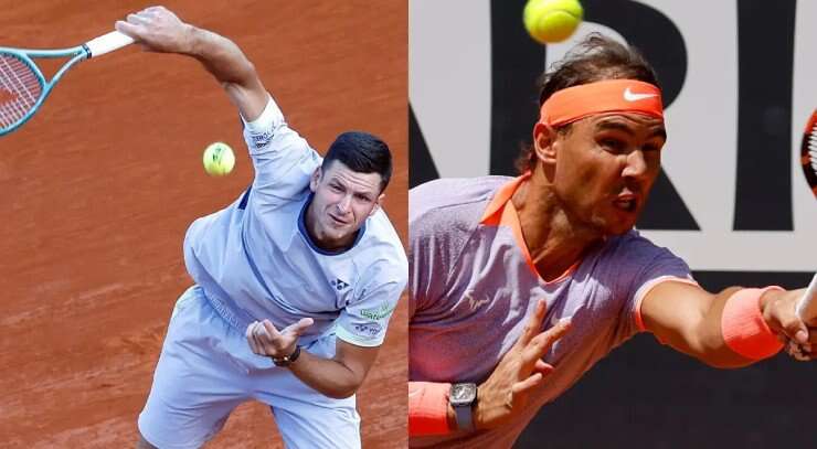 Trực tiếp tennis Rome Open ngày 5: Nadal đấu Hurkacz, thử thách khó khằn