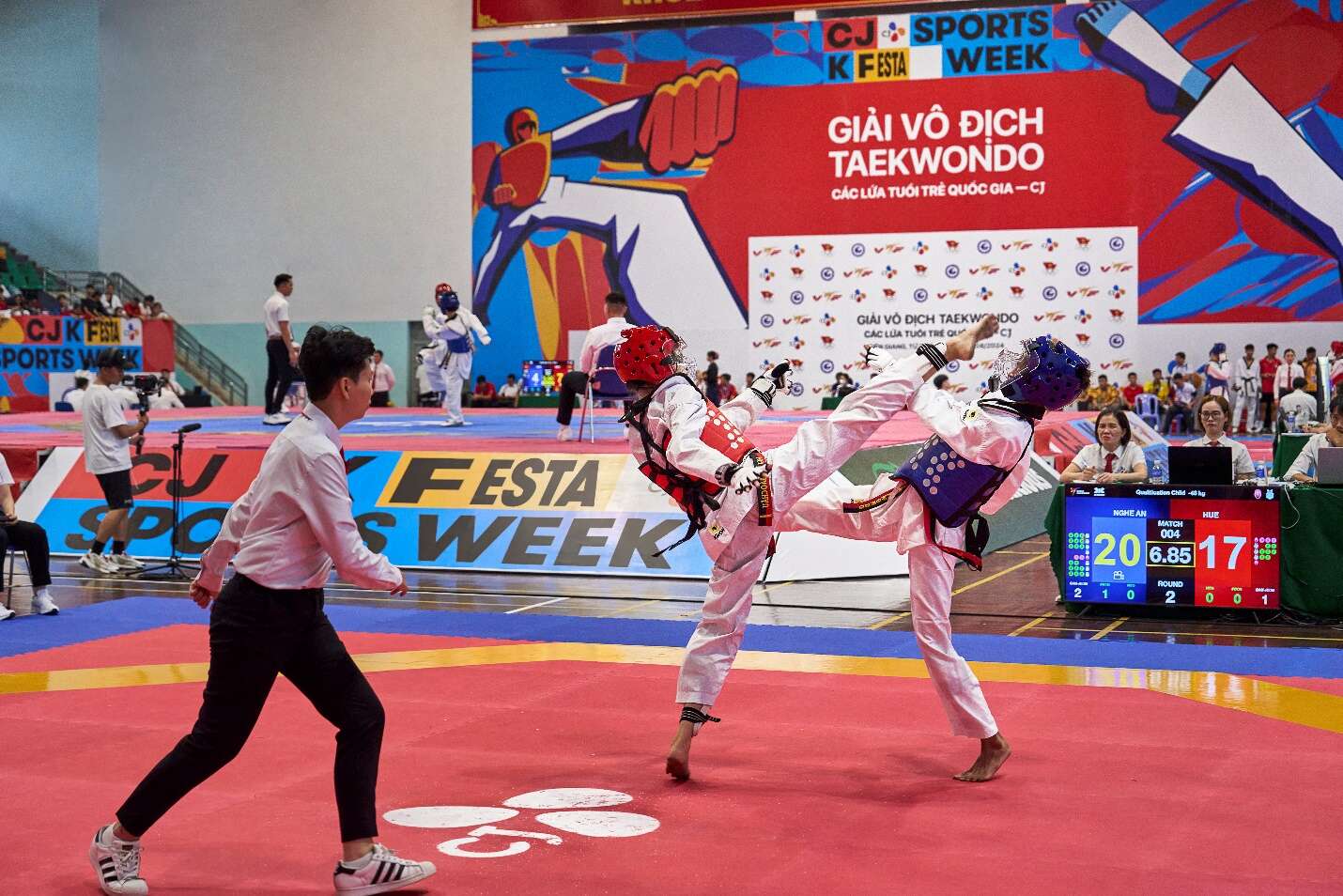 Giải vô địch Taekwondo các lứa tuổi trẻ quốc gia CJ 2024: Sôi động, trẻ trung và đẹp mắt