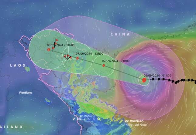 Siêu bão YAGI tăng tốc, giật cấp 17 trên vịnh Bắc Bộ