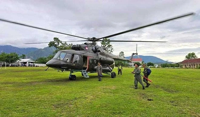 Trực thăng quân sự của Campuchia bị rơi, 2 phi công mất tích