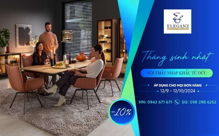 Eleganz Furniture Vietnam khuyến mãi mừng sinh nhật lần thứ 18