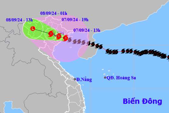 Gió bão ở Hà Nội mạnh thêm trong tối nay