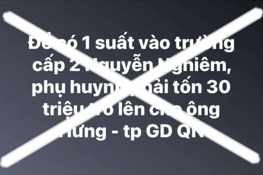 Trưởng phòng GD&ĐT TP Quảng Ngãi bác thông tin 'nhận 30 triệu chạy trường'