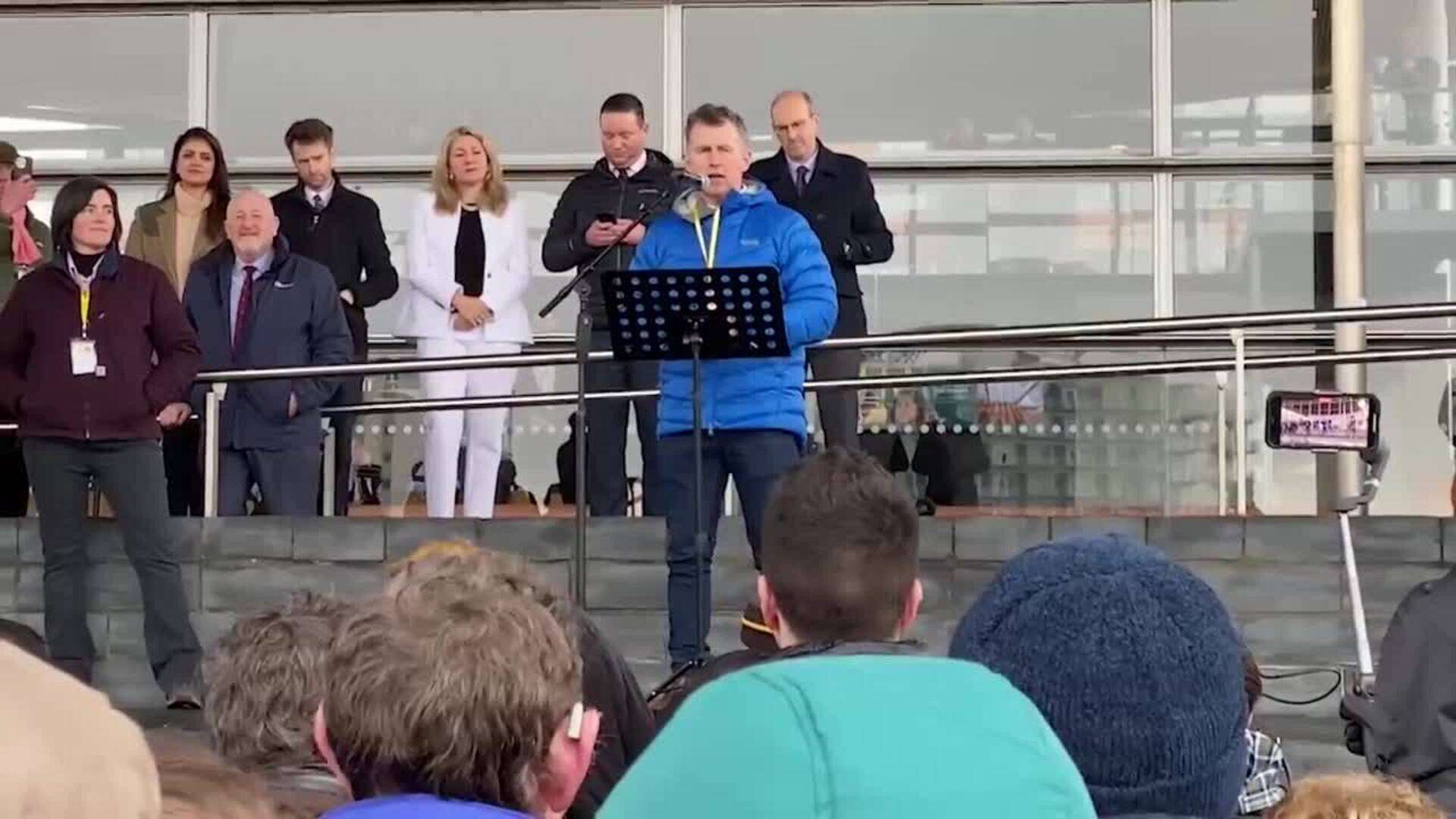 Agricultores galeses protestan en Cardiff por el cambio en los subsidios tras el Brexit