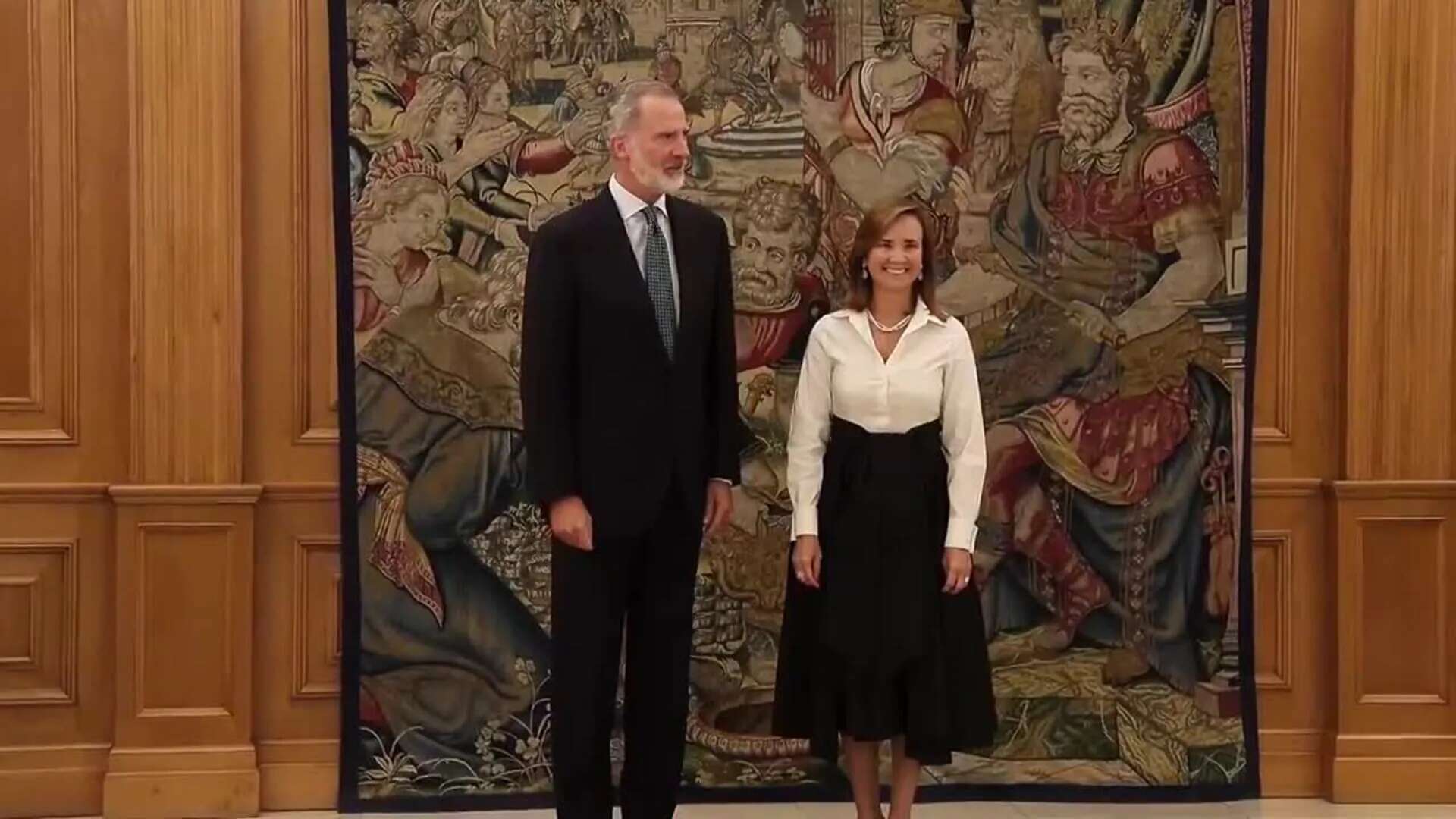 Felipe VI recibe a la presidenta ejecutiva del BCIE, Ana Gisela Sánchez