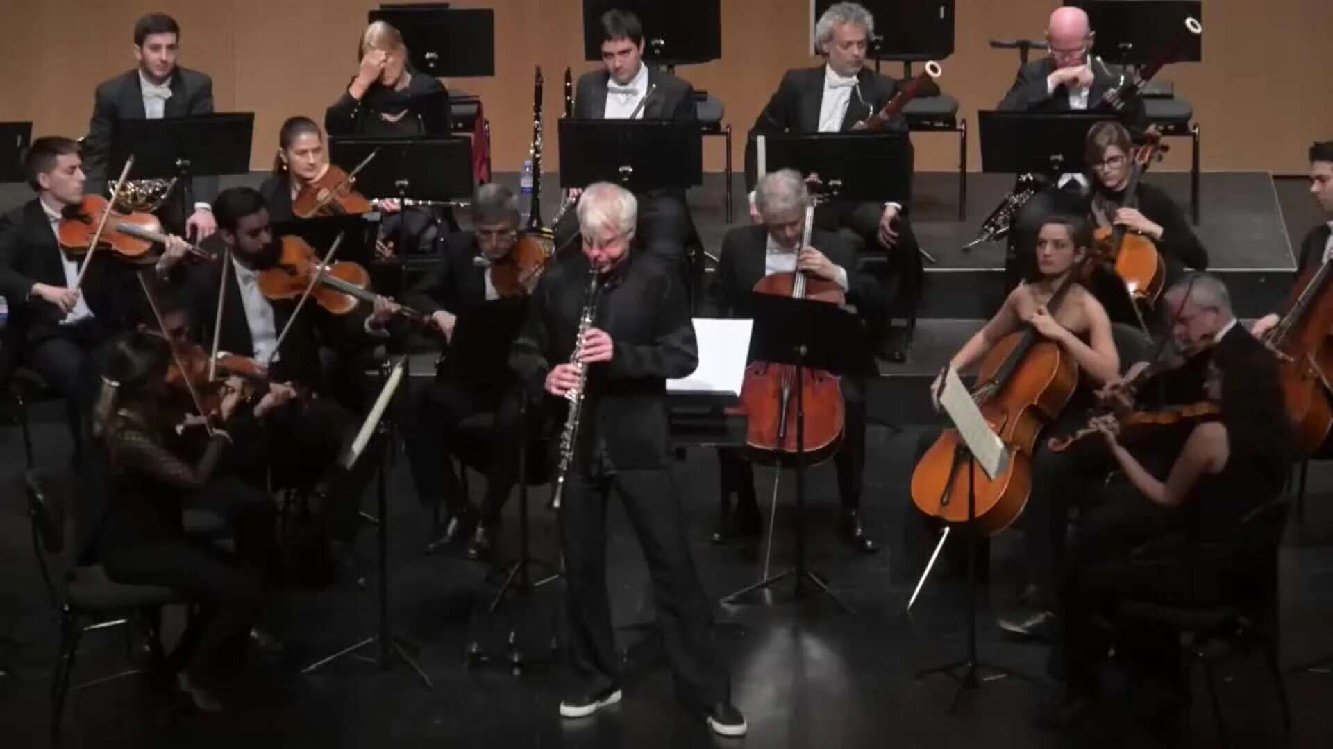 El clarinetista sueco Martin Froest, en Fuerteventura