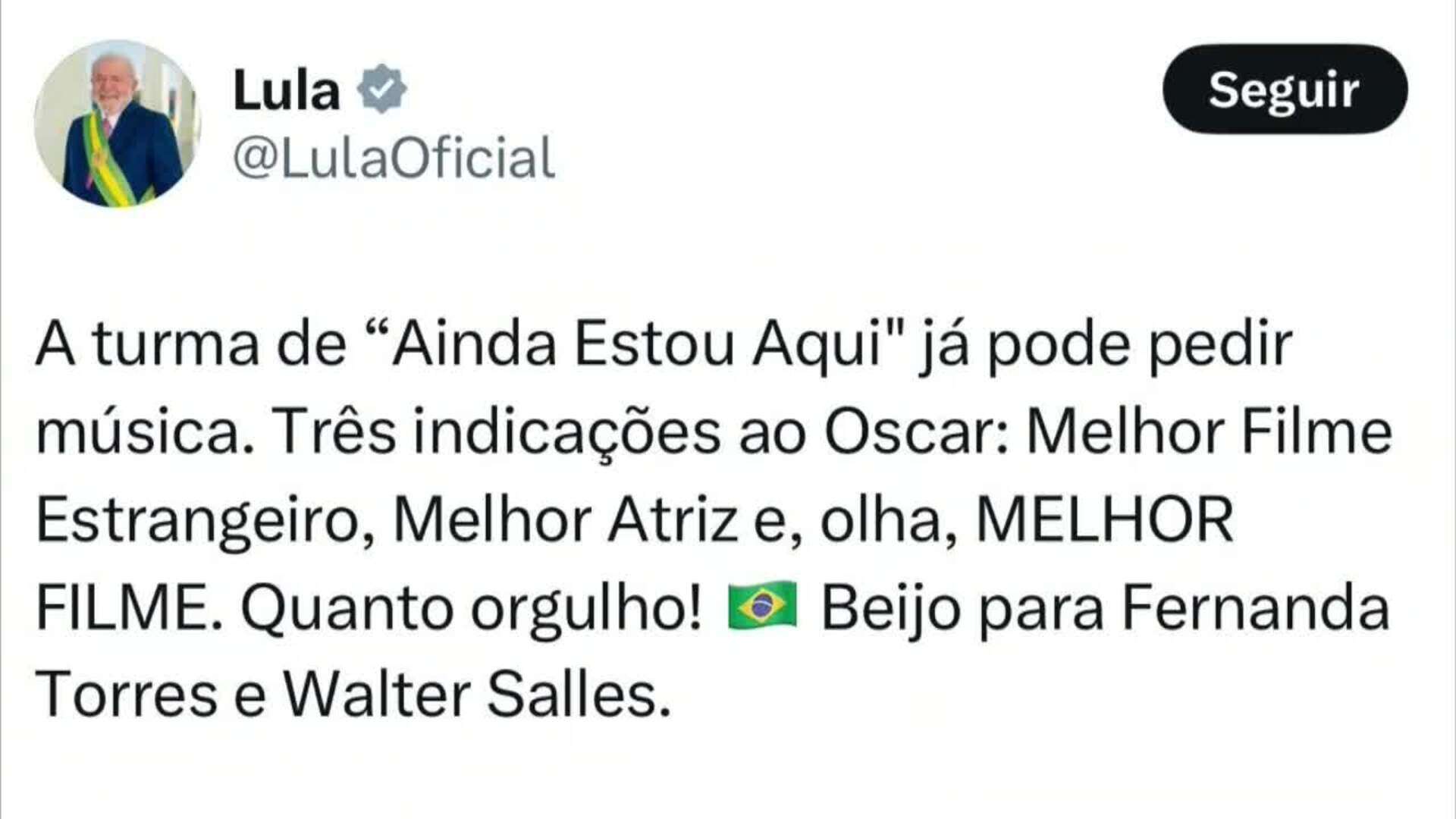 Lula expresa su 