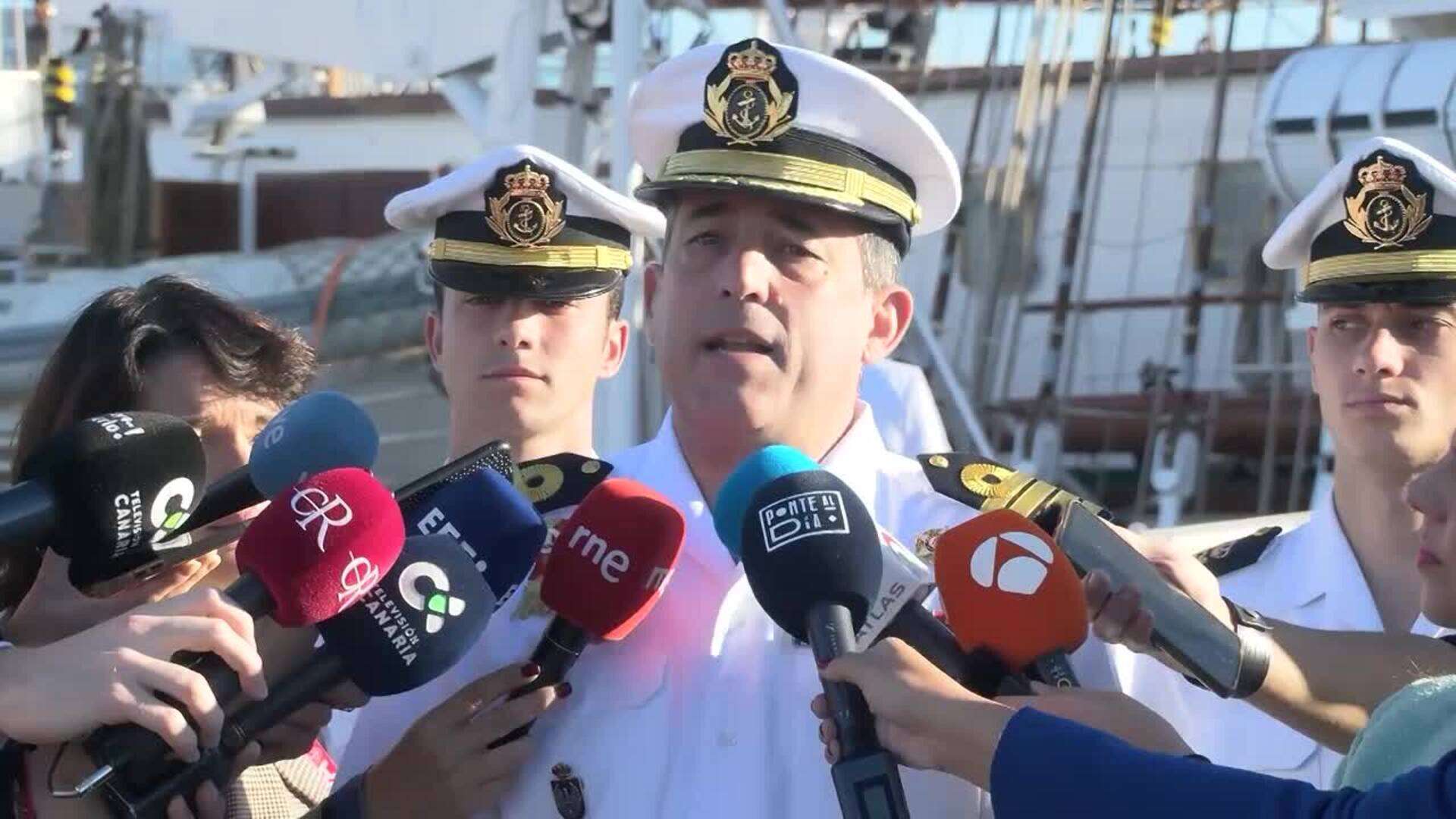 Leonor arriba a Las Palmas de Gran Canaria a bordo del buque-escuela 'Elcano'