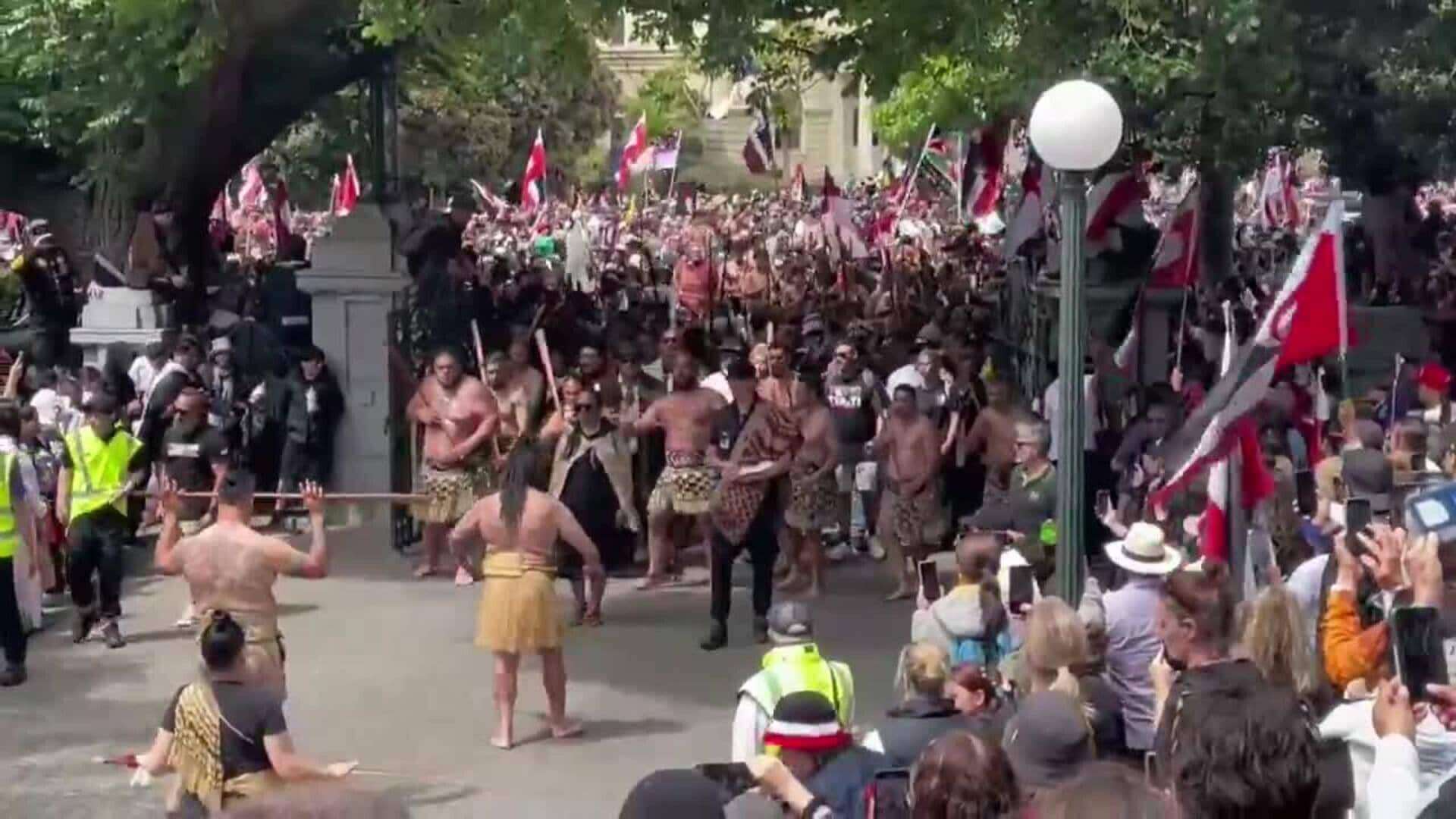 Más de 42.000 personas participan en una protesta histórica en Nuevza Zelanda por los maoríes