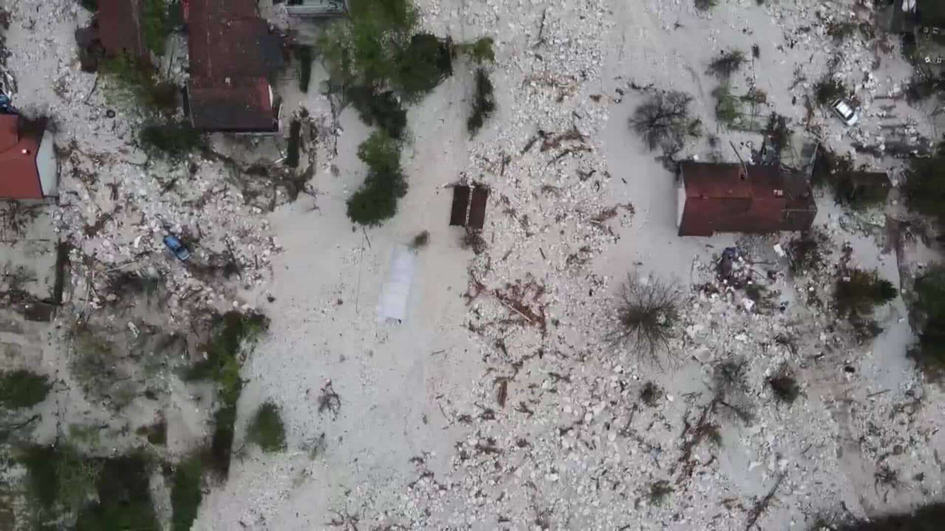 Imágenes aéreas de dron de los daños causados por las inundaciones en Bosnia-Herzegovina